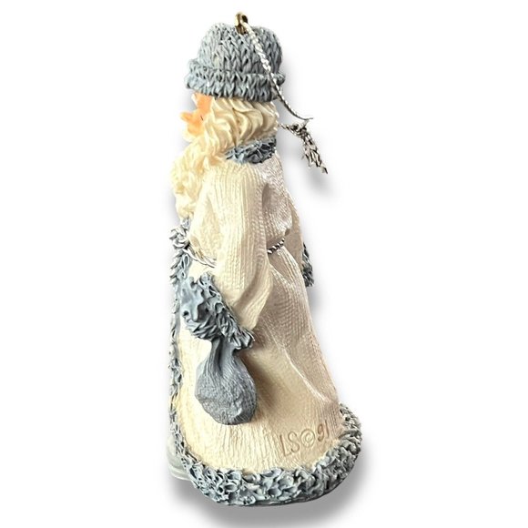 Snow Buddies Ornament Santa & Powder Walking Vintage 1998 Blue & White Snowman - Picture 4 of 10